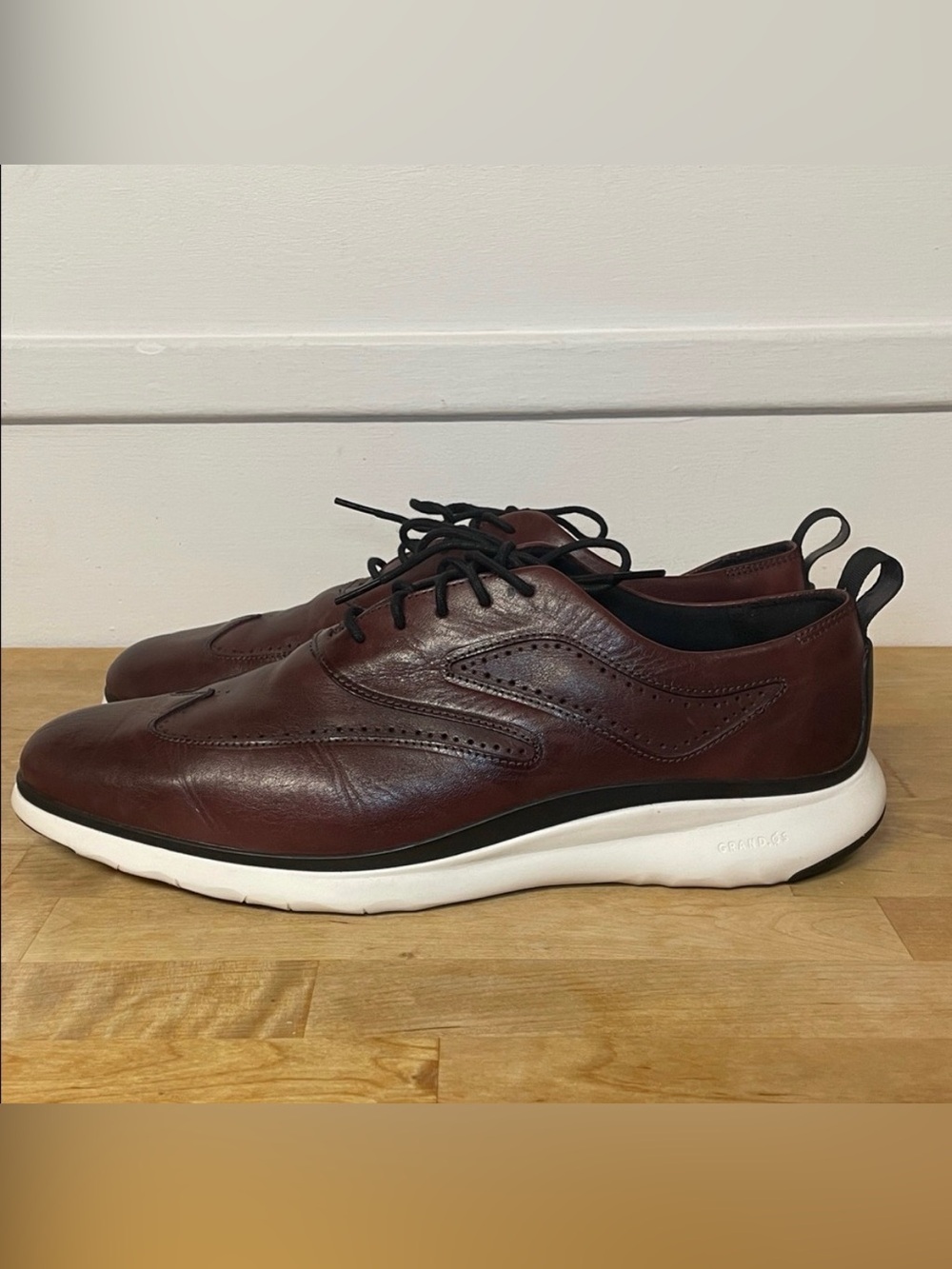 Cole Haan Men's 3 Zerogrand Wingtip Wine dressy sneakers size 13 wide